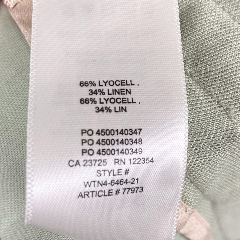 Wilfred Aritzia Wilfred Allant Linen Blend Trousers High Waist Cropped Size 12 - Picture 13 of 13
